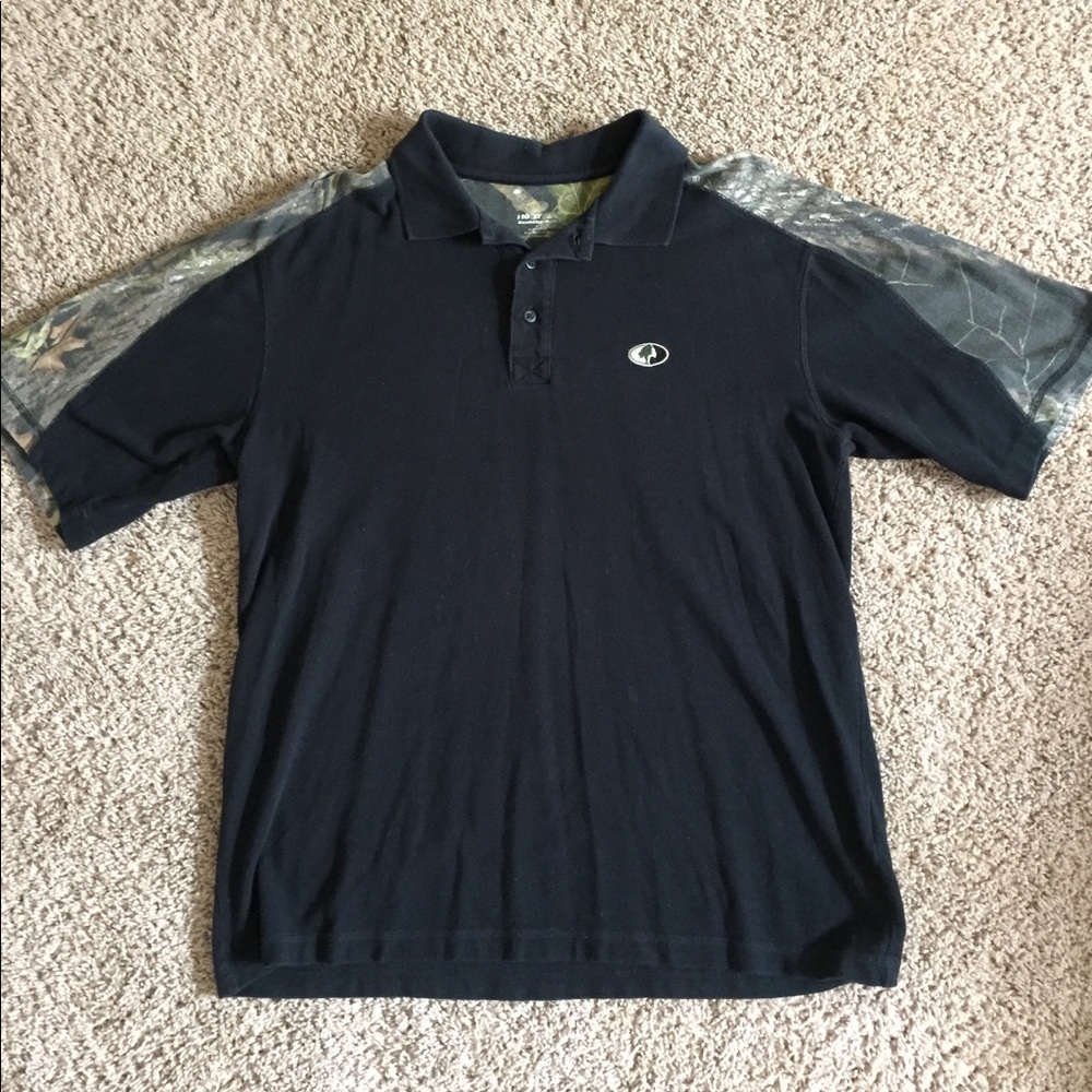 Men’s camo Mossy Oak polo! 🍁🦌🦃🐾